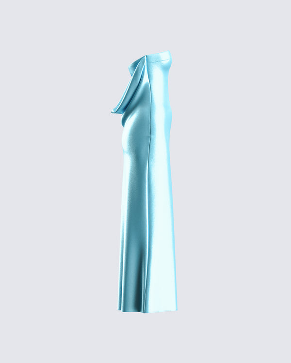 Finesse Jayden Aqua Strapless Dress