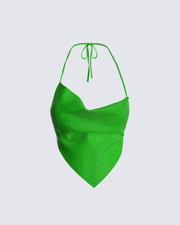 finesse Jenae Shimmer Knit Asymmetrical Cowl Top