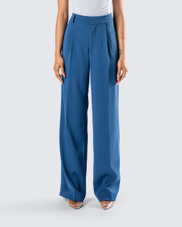Finesse Jobelle Teal Trouser Pant