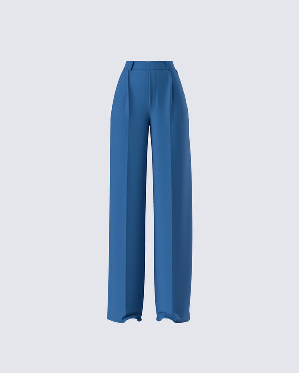 finesse Jobelle Teal Trouser Pant