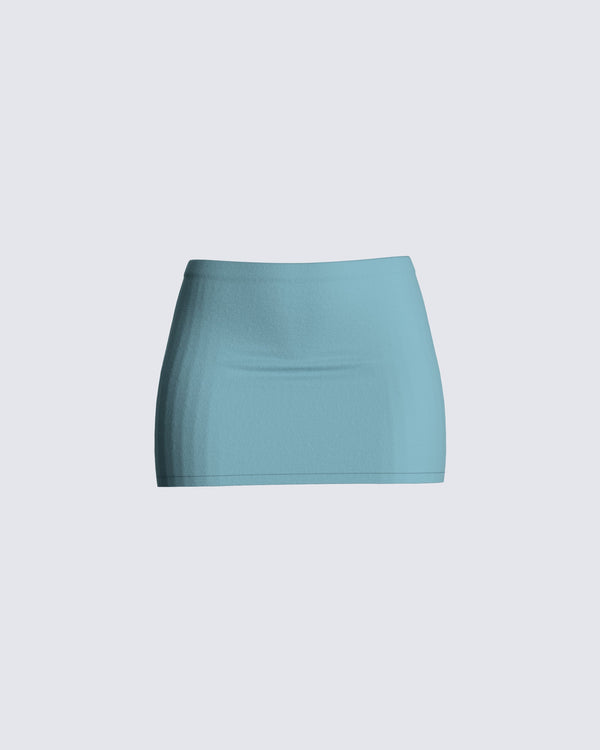 finesse Jones Blue Mini Skirt