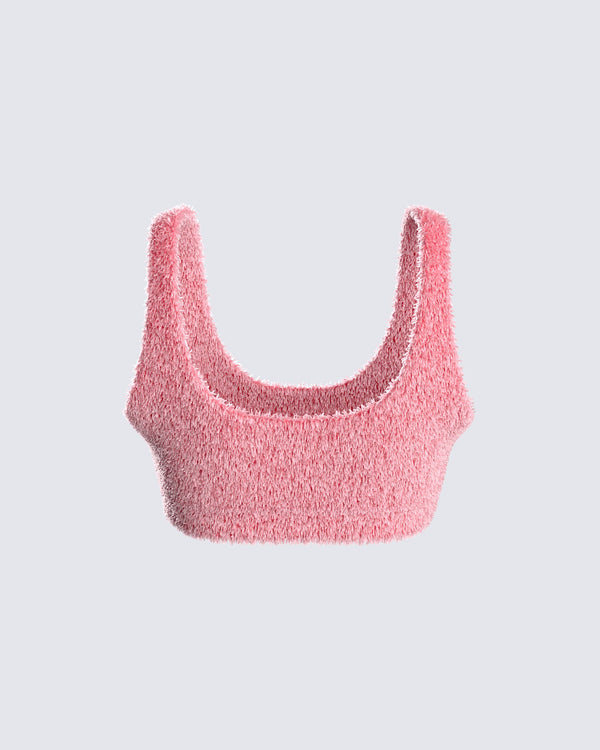 Finesse Joss Knit Scoop Neck Cropped Top