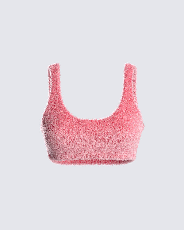finesse Joss Knit Scoop Neck Cropped Top