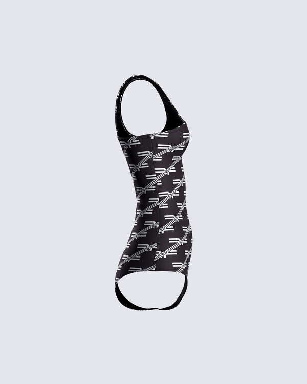 Finesse Joy Logo Print Bodysuit