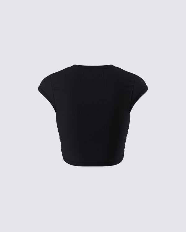 Finesse Julane Black Gemini Graphic Top