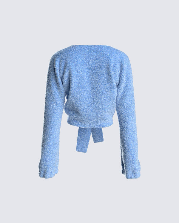 Finesse Julia Sweater Knit Tie Front Top