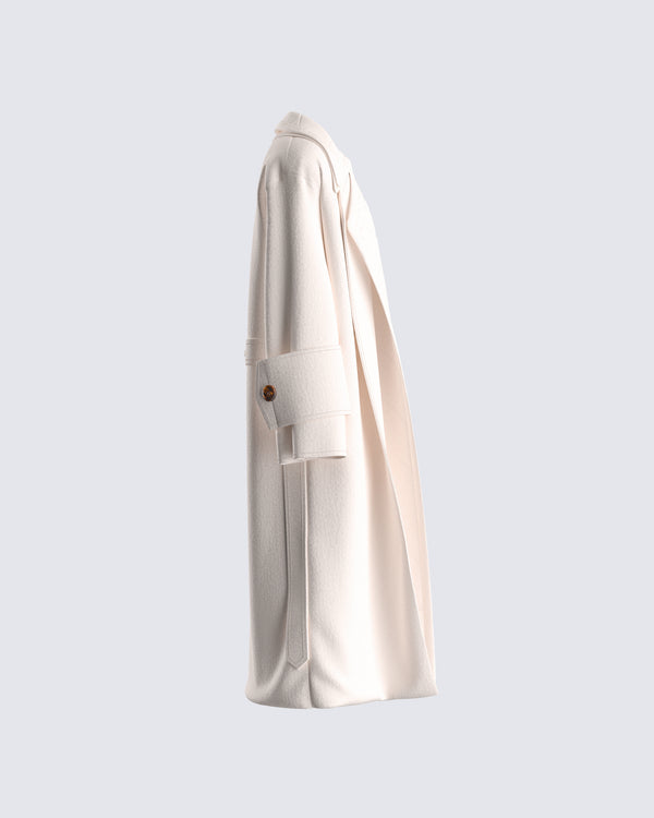 Finesse Julian Cream Maxi Coat