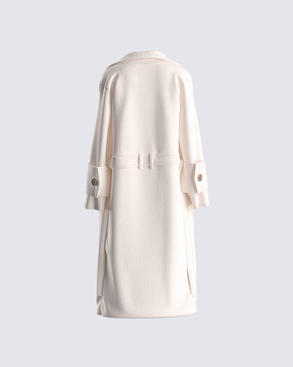 Finesse Julian Cream Maxi Coat