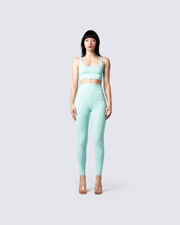 Finesse Julian Mint Cropped Tank Top