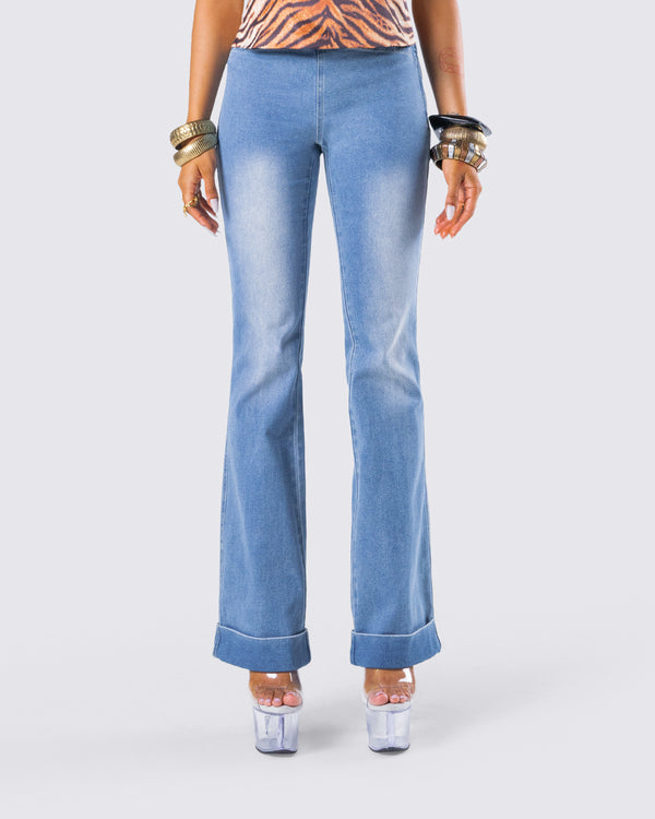 Finesse Juliana Blue Denim Low Rise Jean