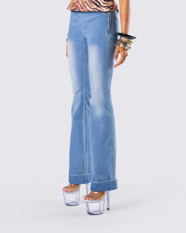 Finesse Juliana Blue Denim Low Rise Jean