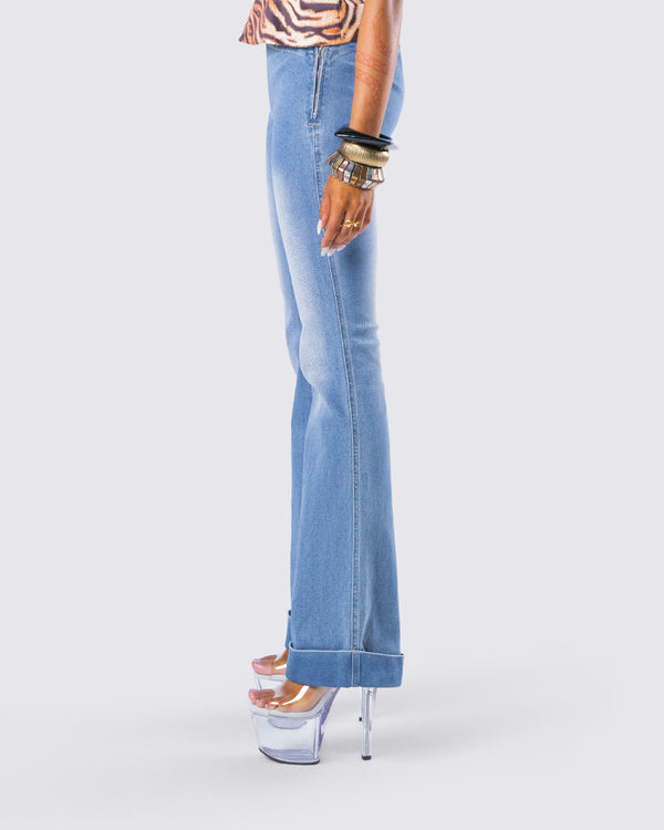 Finesse Juliana Blue Denim Low Rise Jean