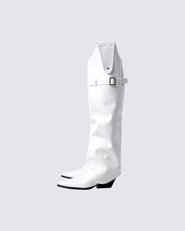 Finesse Jupiter White Convertible Boot
