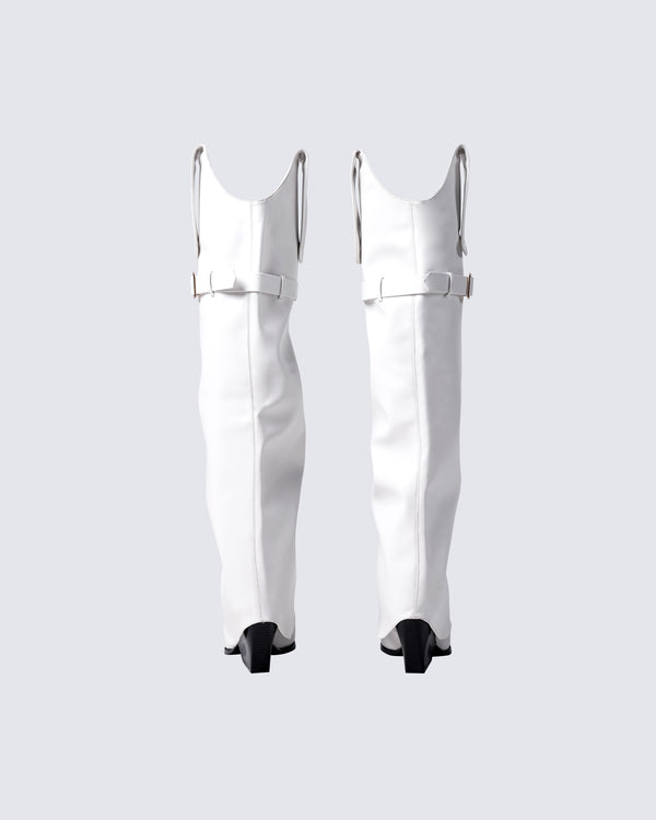 Finesse Jupiter White Convertible Boot