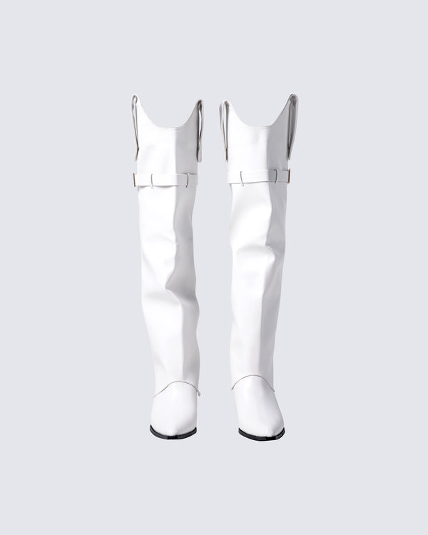 finesse Jupiter White Convertible Boot