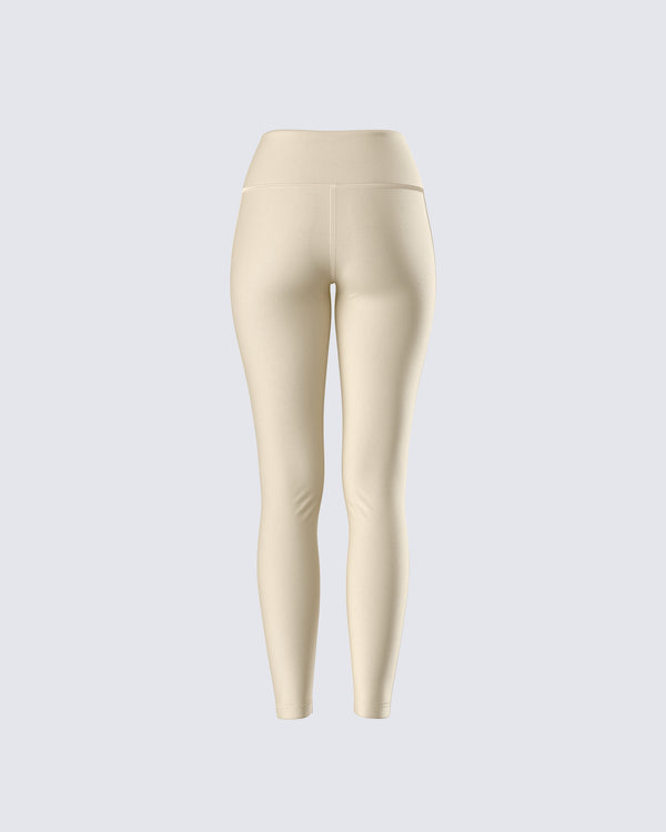 Finesse Jyn Khaki Jersey Leggings