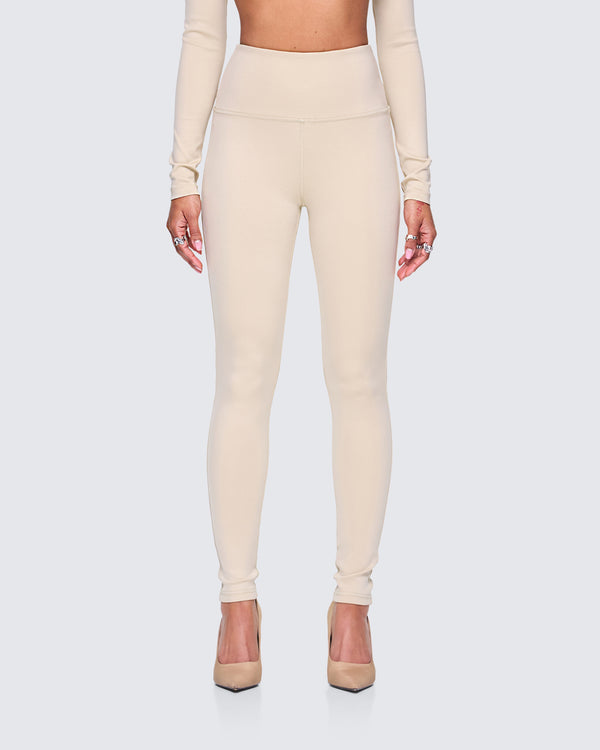 Finesse Jyn Khaki Jersey Leggings