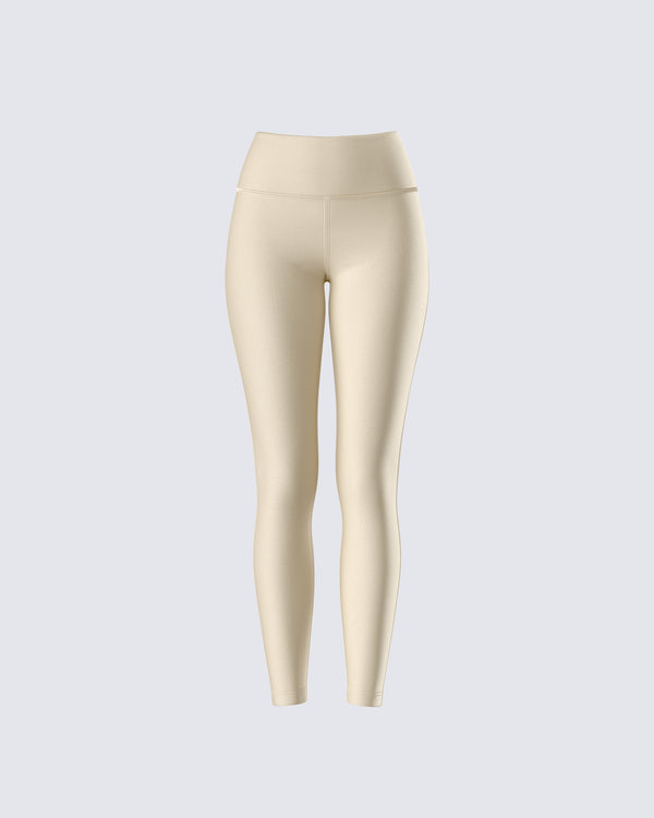 finesse Jyn Khaki Jersey Leggings