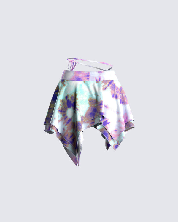 Finesse Kadence Tie Dye Print Skirt