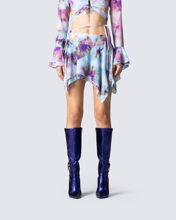 Finesse Kadence Tie Dye Print Skirt