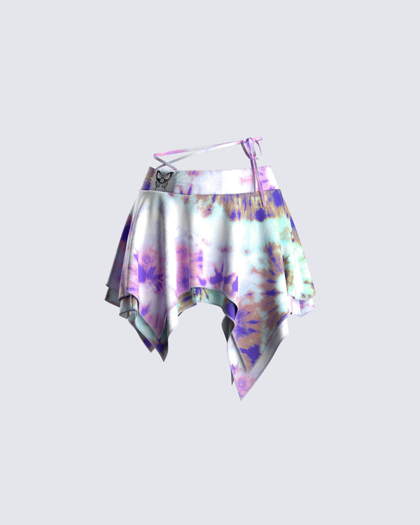 finesse Kadence Tie Dye Print Skirt