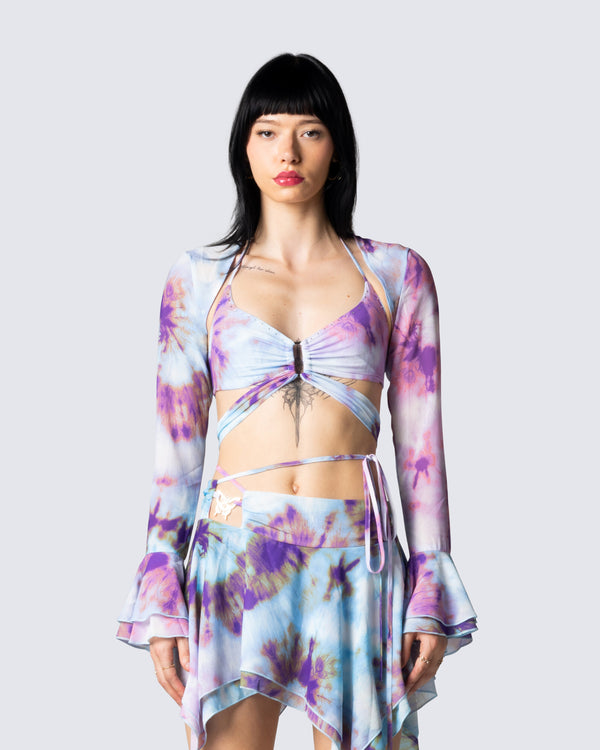 Finesse Kadence Tie Dye Print Top