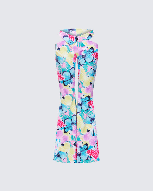 finesse Kandi Printed Wrap Flare Pant