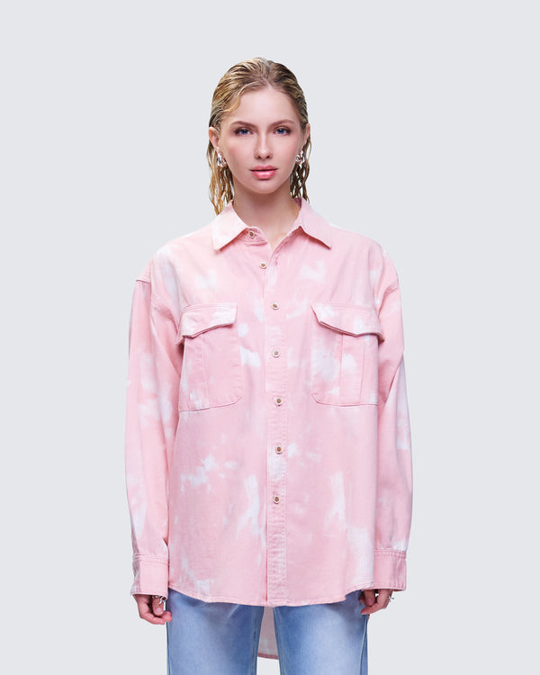 Finesse Karasi Pink Wash Loose Fit Shirt