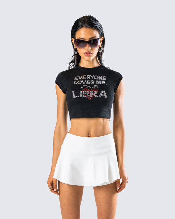 Finesse Kari Black Libra Graphic Top