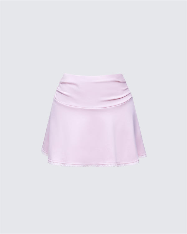 finesse Karlissa Pink Foldover Mini Skirt