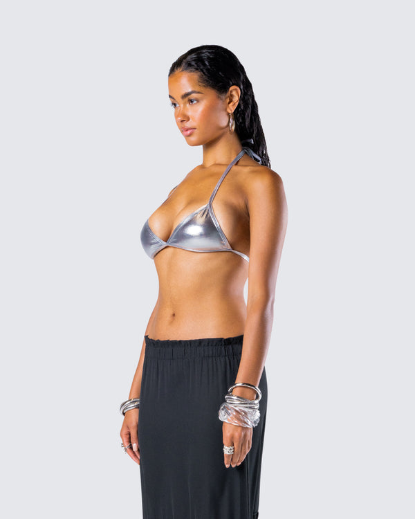 Finesse Karri Silver Bikini Top