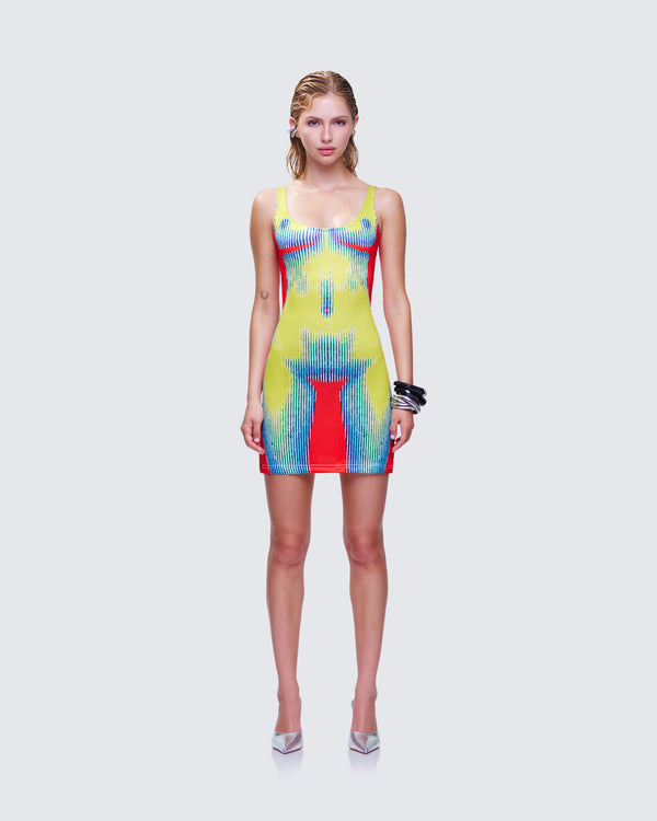 Finesse Kaya Body Print Mini Dress