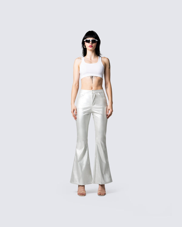 Finesse Kelly Silver Flared Pant