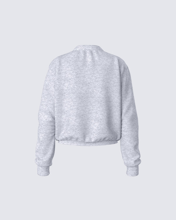 Finesse Kemi Heather Grey Logo Sweatshirt