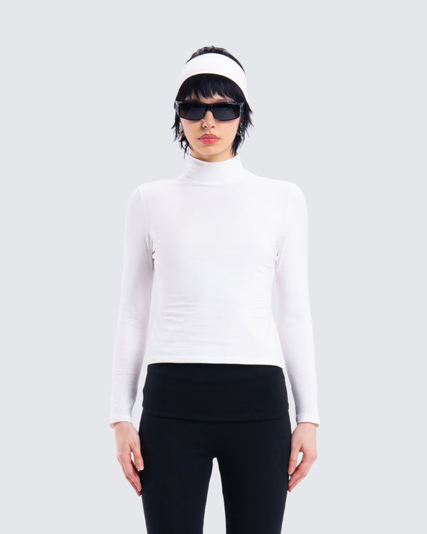 Finesse Kemi White Jersey Top And Headband