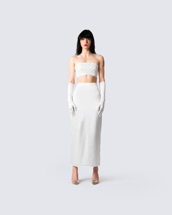 Finesse Kenny White Maxi Skirt