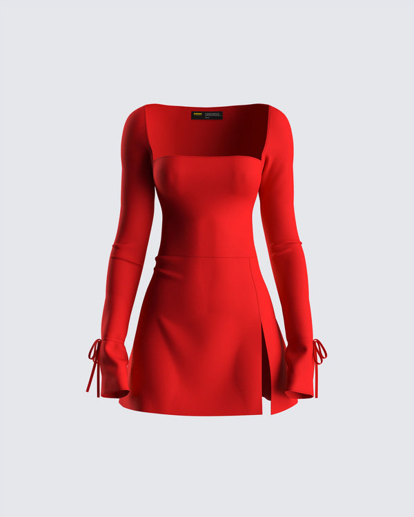 finesse Kesia Red Mini Dress