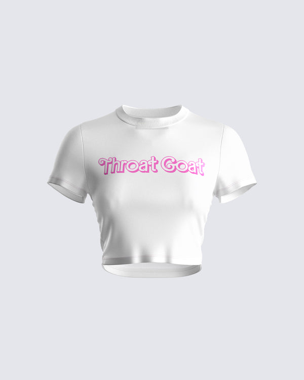 finesse Kim White Jersey Graphic Top