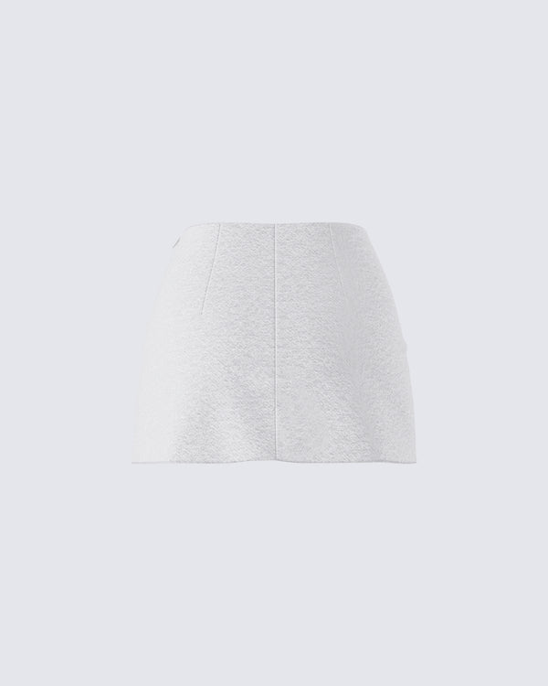 Finesse Kiraz Heather Grey Micro Mini Skirt