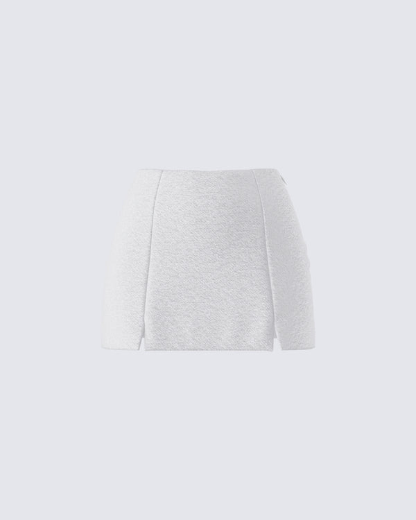 finesse Kiraz Heather Grey Micro Mini Skirt