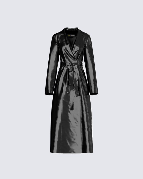 finesse Knox Vegan Leather Coat