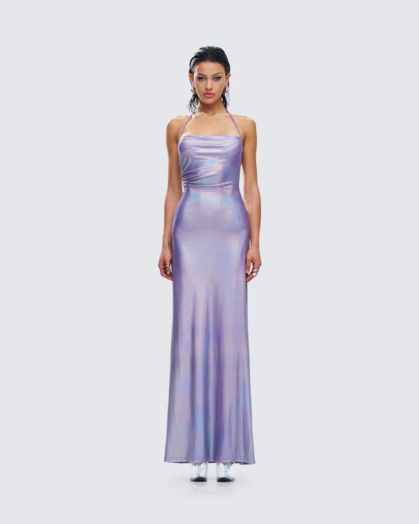 Finesse Koa Gunmetal Metallic Gown