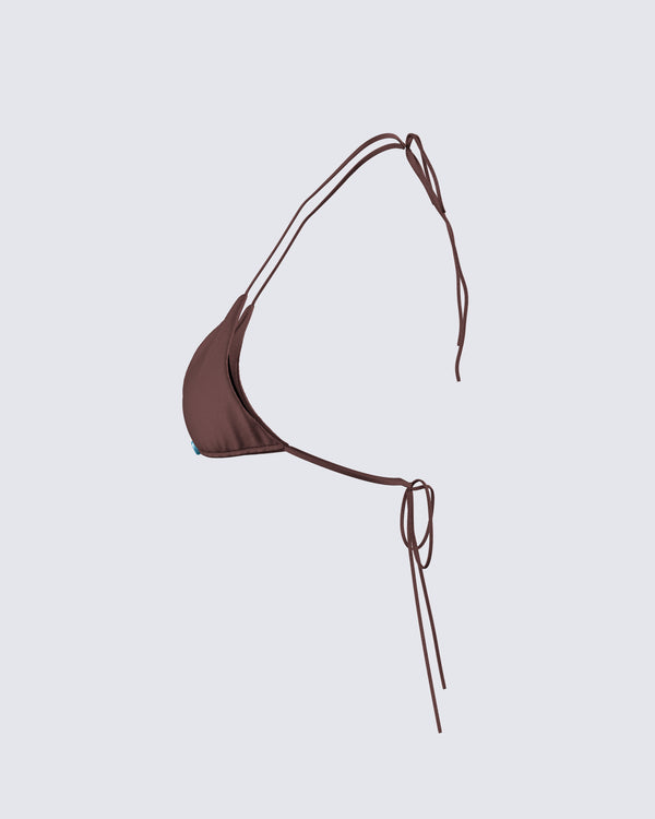 Finesse Landry Brown Triangle Top