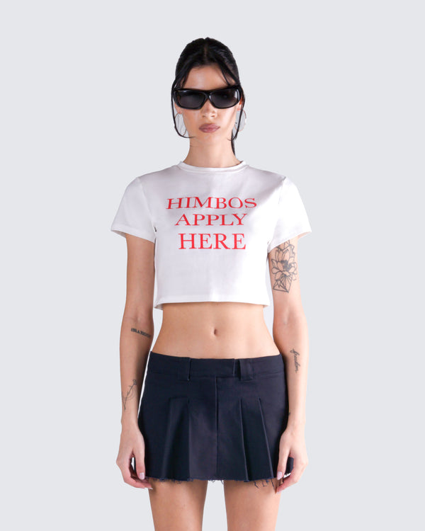 Finesse Leela White Jersey Graphic Top