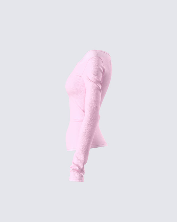 Finesse Leslie Pink Off Shoulder Top