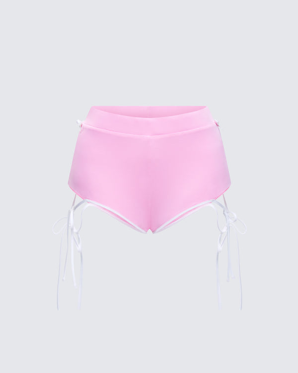 finesse Leticia Pink Jersey Booty Shorts