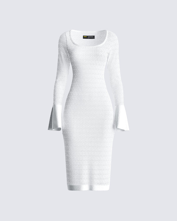 finesse Letitia Ivory Sweater Midi Dress