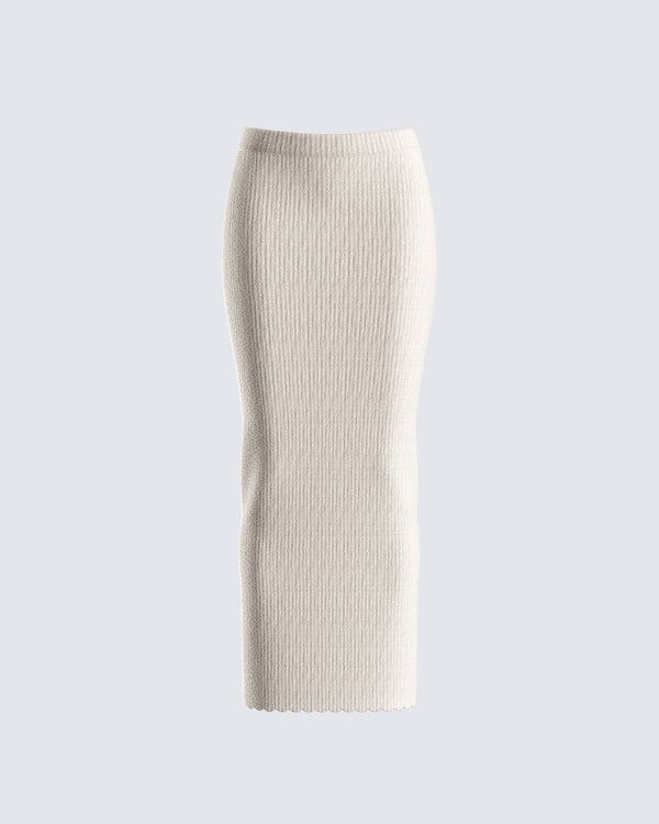 finesse Liberty Ivory Knit Maxi Skirt