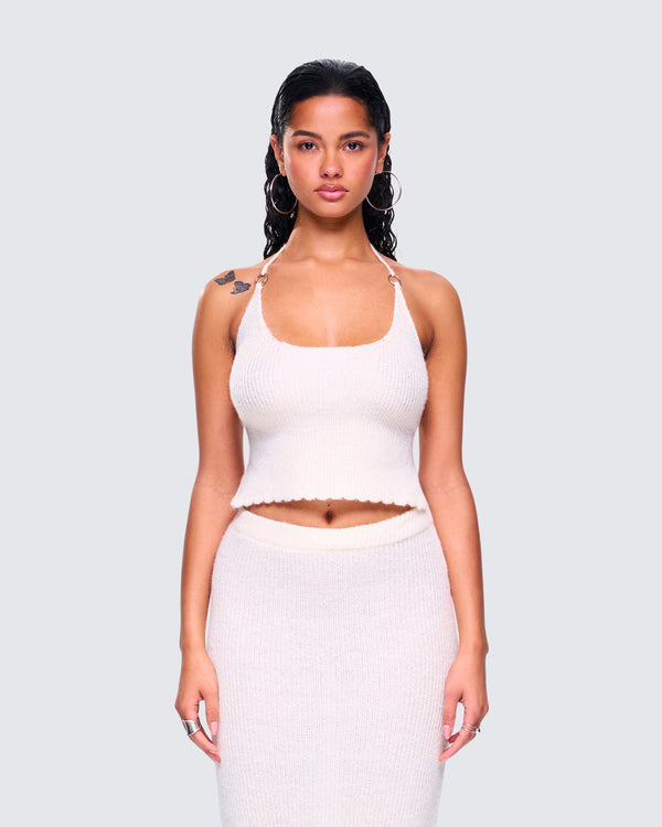 Finesse Liberty Ivory Knit Top