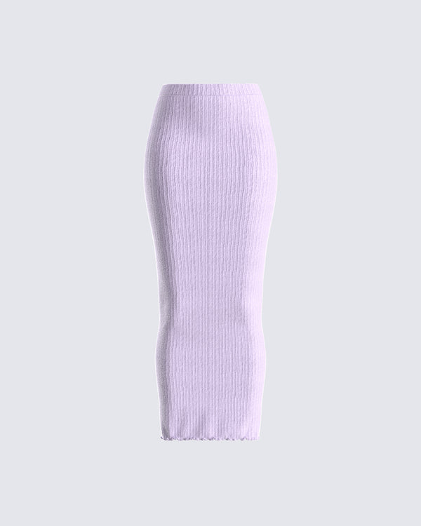 finesse Liberty Lavender Knit Maxi Skirt